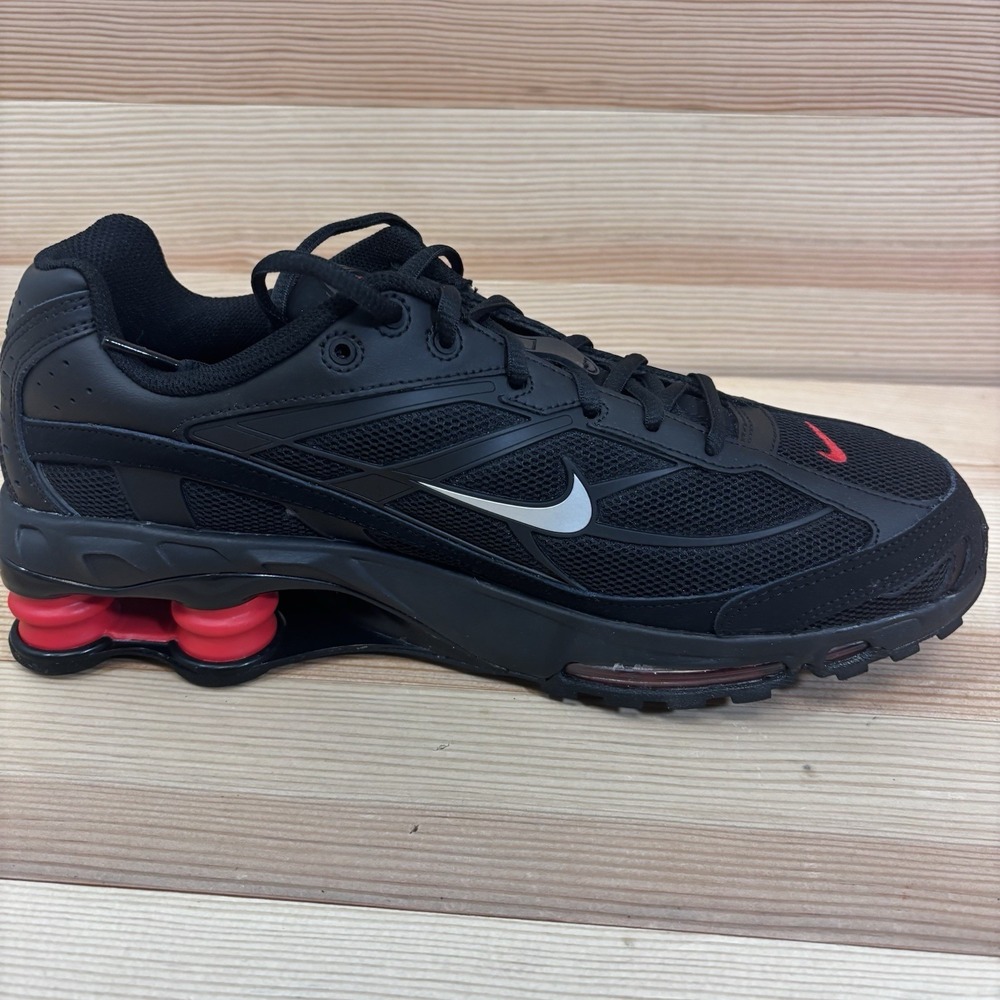 Nike Shox Ride 2 Black University Red Metallic Silver II7635-001 Mens Size 10.5 - Picture 2 of 8